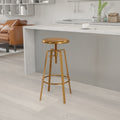 Toledo Industrial Style Barstool With Swivel Lift Adjustable Height Seat