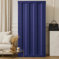 Industrial Style Metal Chest With Recessed Door Front Blue