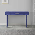 Industrial Style Metal And Wood 1 Drawer Vanity Desk Blue