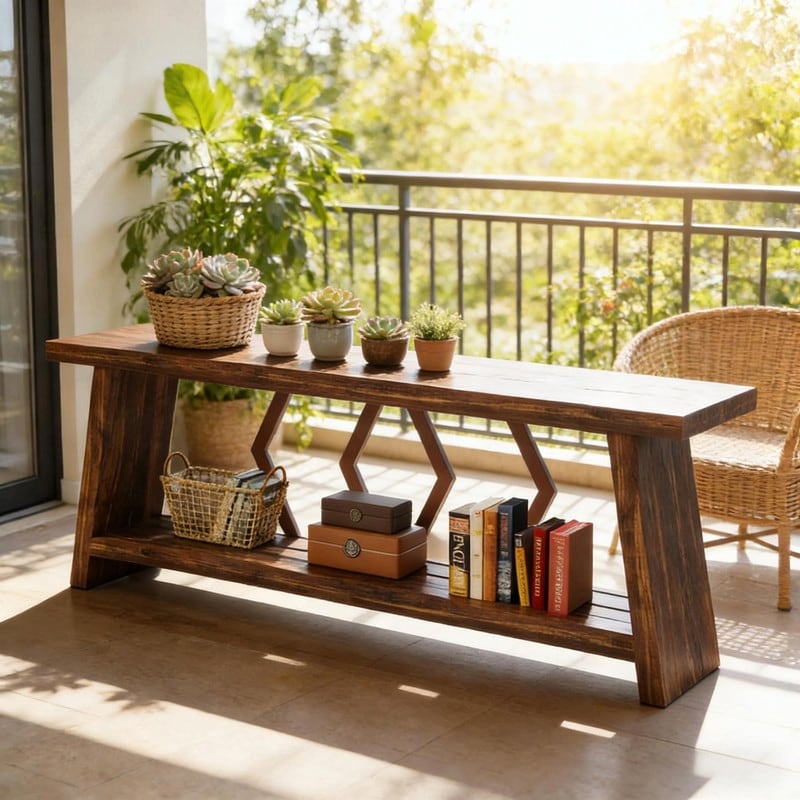 Industrial Style Sofa Table