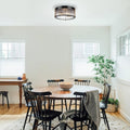 Industrial Flush Mount Metal Ceiling Light Black Kitchen Lights N A