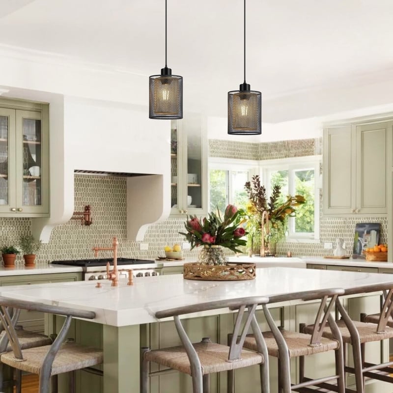Industrial Lamp Lamps Iron Dining Light Fixture Black Gold Kitchen Lights N A