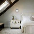 Industrial Light Bulb Glass Metal Sconce Light Black Vanity Light N A