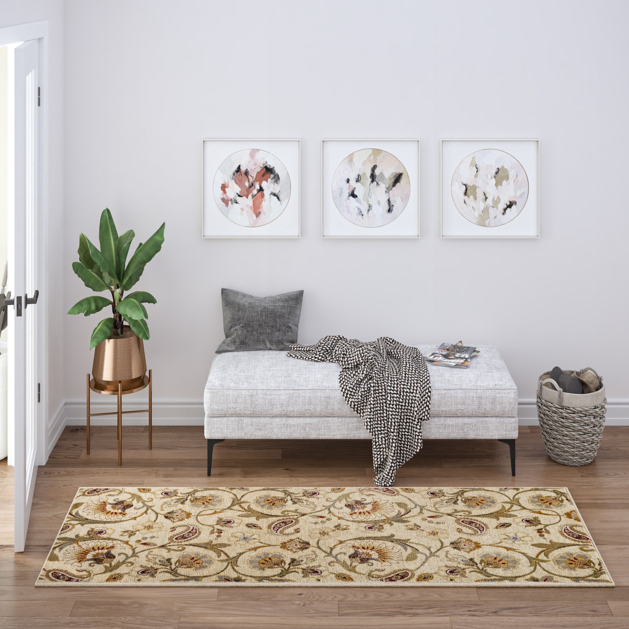Alise Rugs Infinity Transitional Floral Area Rug 710 X 103