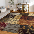 Alise Rugs Infinity Transitional Floral Area Rug Multi 93 X 126
