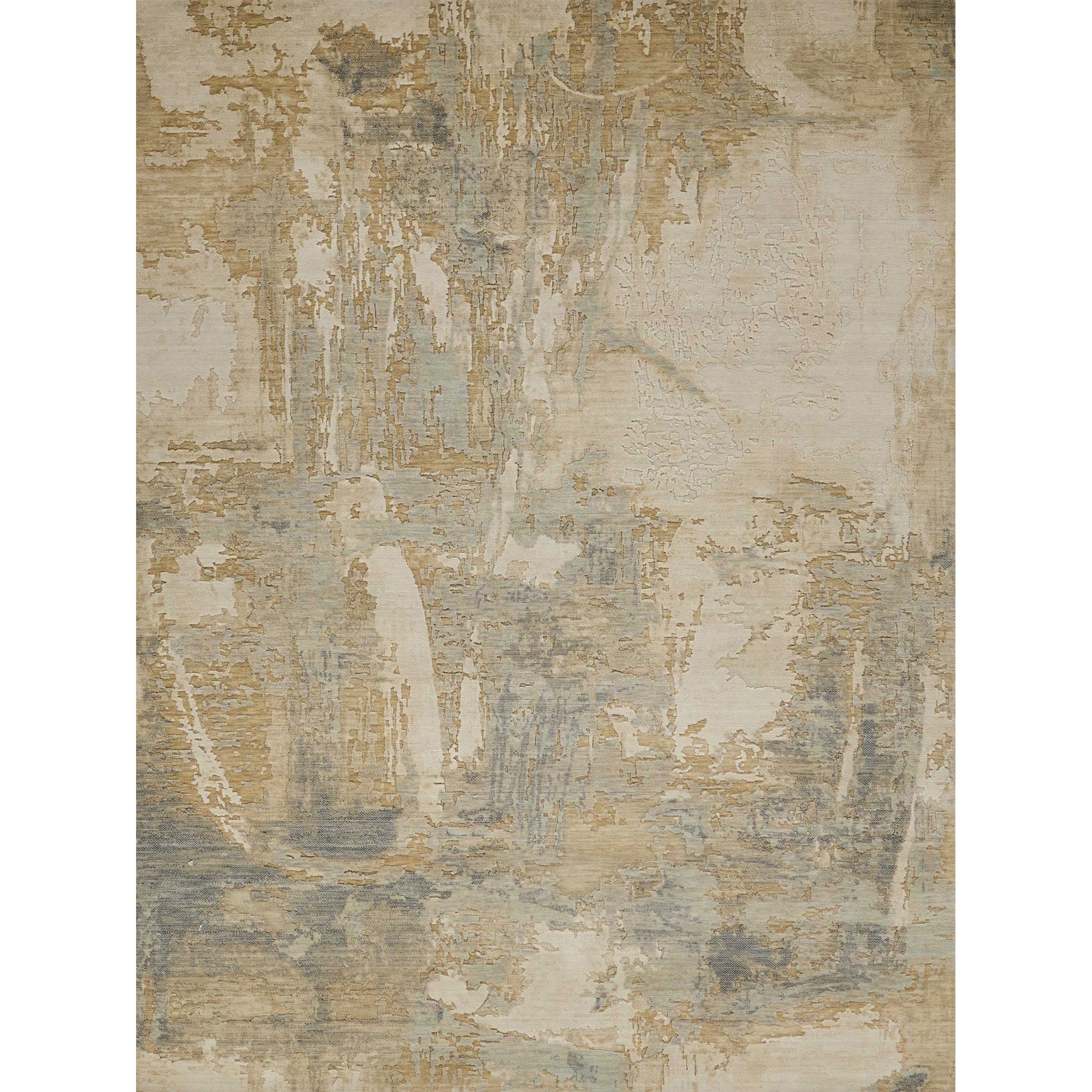 Infinity Power Loom Wool Nylon Silver Gray Area Rug