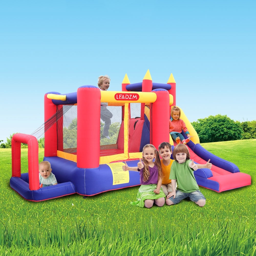 Inflatable Bouncer House With Air Blower Jumping Castle With Slide Family Backyard Bouncy Castle