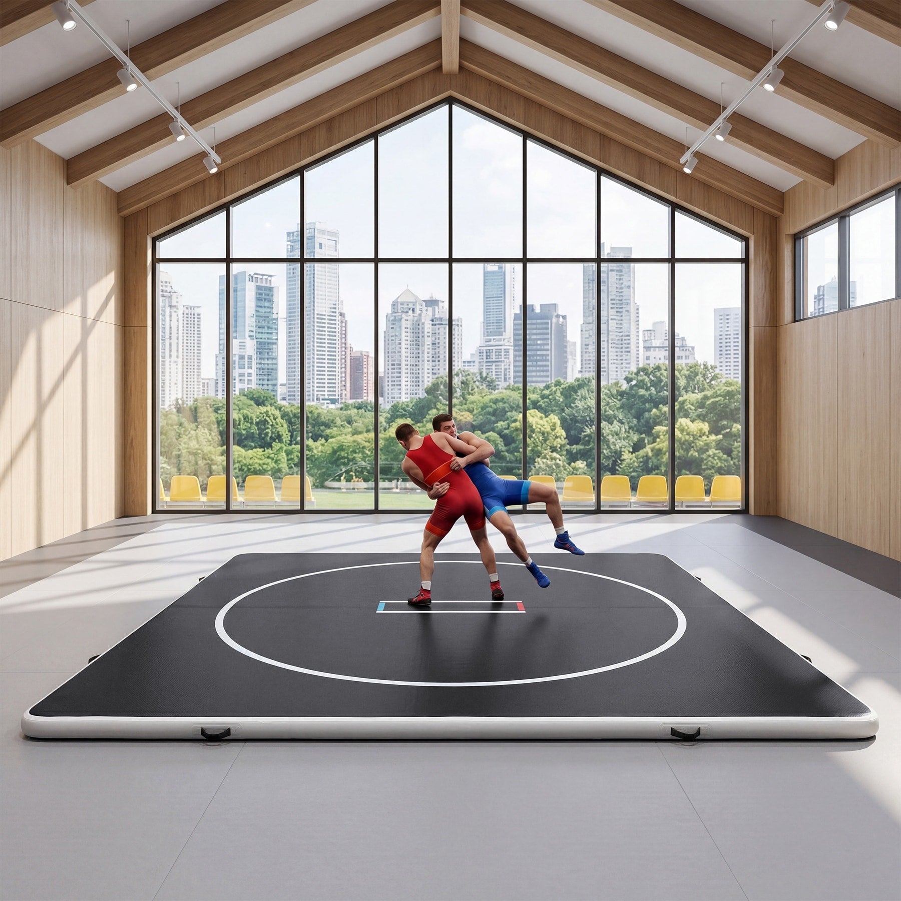 Inflatable Gymnastics Mat Wrestling Air Track Electric Pump Included