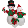 4 Inflatable Snowman Family Lighted Christmas Yard Art Decoration
