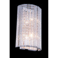 Influx 2 Light 7 In. Chrome Wall Sconce With Royal Cut Crystals