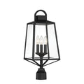 Inglewood 3 Light Outdoor Post Lantern In Black