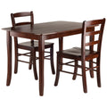 Inglewood 3 Pc Set Dining Table W 2 Ladderback Chairs