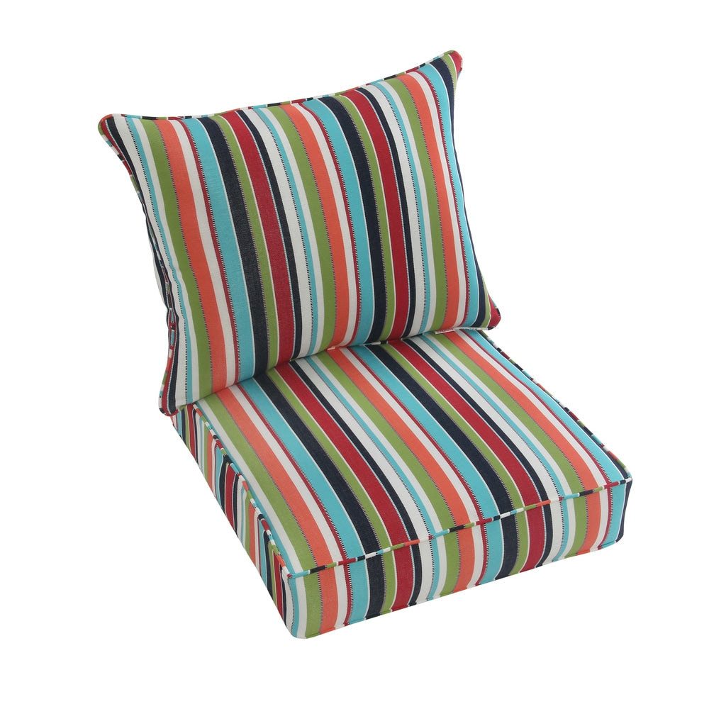 Ingram Sunbrella Carousel Confetti Indoor Outdoor Corded Cushion And Pillow Chair Set