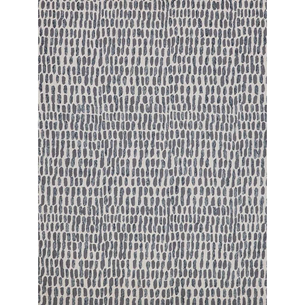 Ink Blot Hand Tufted New Zealand Wool Black Gray Area Rug 2 X 3