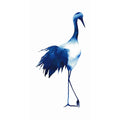 Ink Drop Crane 1 Frameless Free Floating Tempered Glass Panel Graphic Wall Art