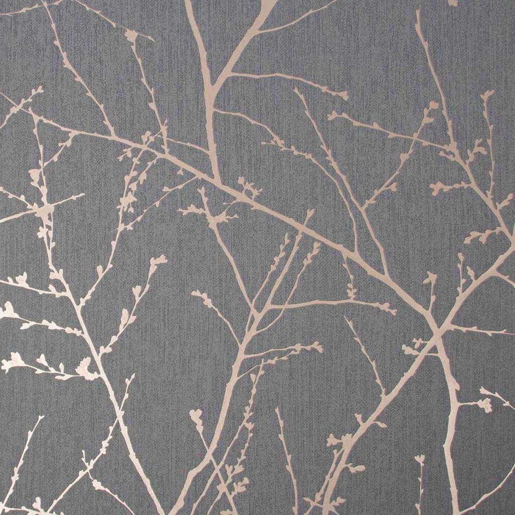 Innocence Charcoal And Copper Wallpaper