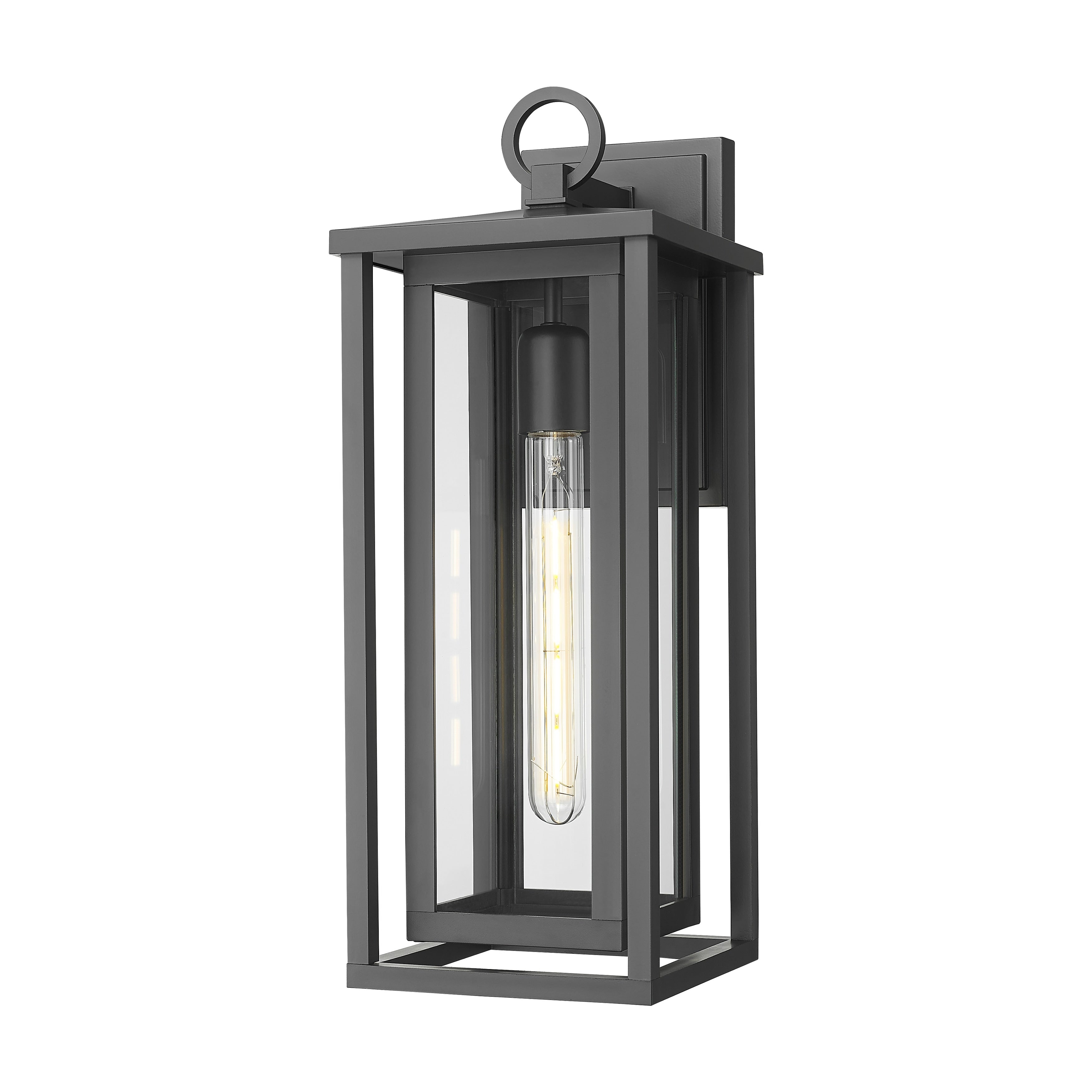Innovations Lighting Ashland Collection 1 Light 18 Black Matte Outdoor Wall Sconce