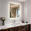 Innovative Square Oval Wall Led Bathroom Tempered Glass Makeup Vanity Mirror With Lights
