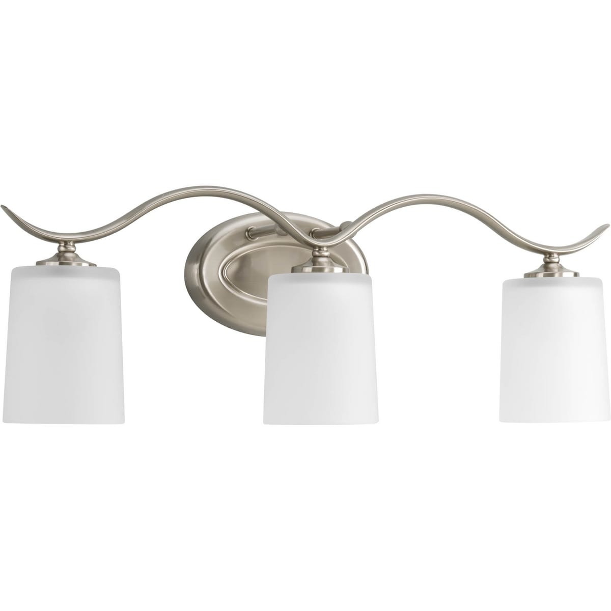 Progress Lighting Silvertone Inspire Collection 3 Light Brushed Nickel Bath Light