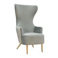 Inspire Me Home D Cor Julia Grey Wingback Velvet Chair