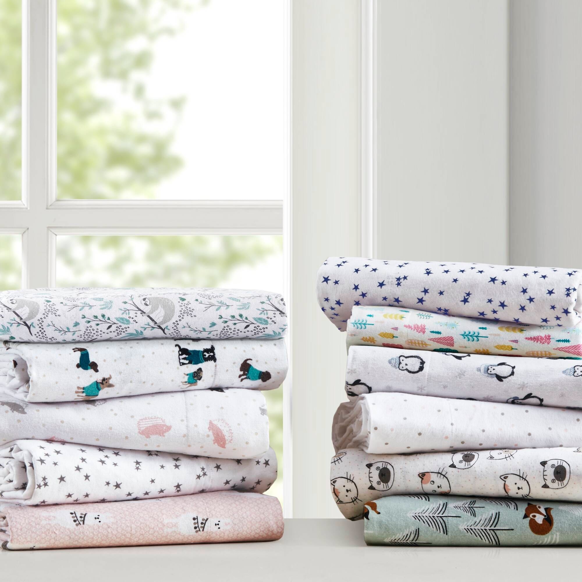 Intelligent Design Cozy Soft Cotton Novelty Print Flannel Sheet Set