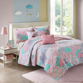 Urban Habitat Kids Bliss Blue Cotton Printed Coverlet Set