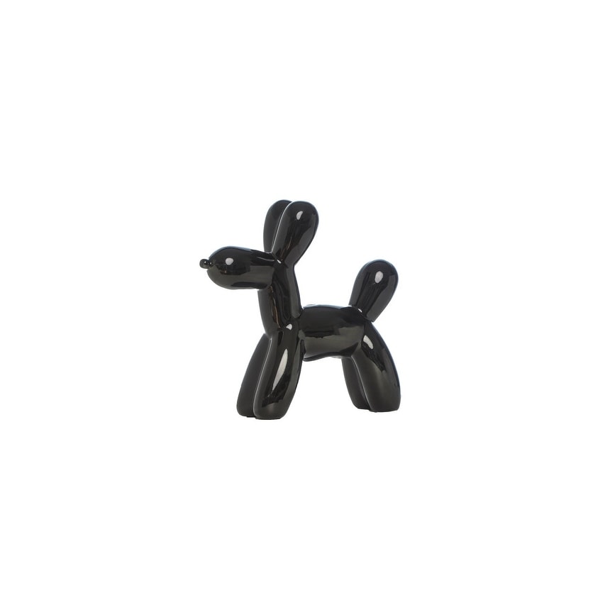 Interior Illusions Plus Black Balloon Dog Bank 12 Tall