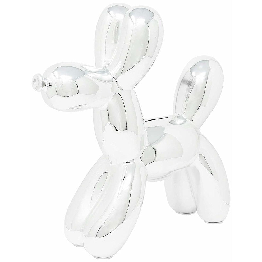 Interior Illusions Plus Chrome Balloon Dog Bank 12 Tall