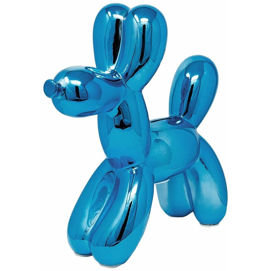 Interior Illusions Plus Royal Blue Balloon Dog Bank 12 Tall