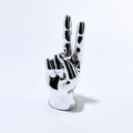 Interior Illusions Plus Silver Peace Sign Table Top 8 Tall