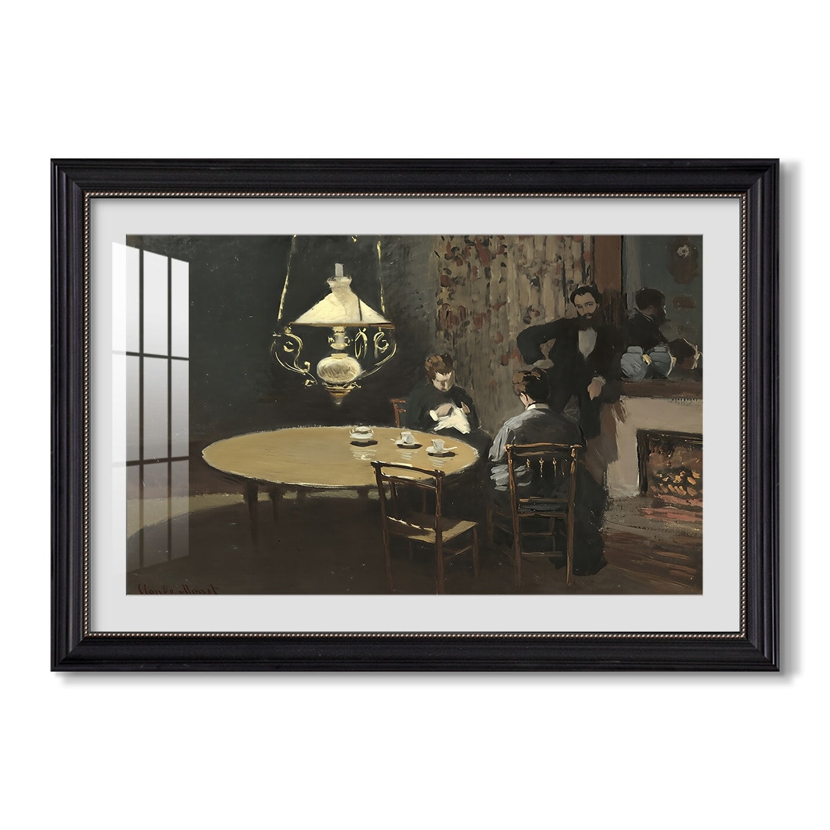 Interior After Dinner 1868 1869 Claude Monet Custom Framed Print