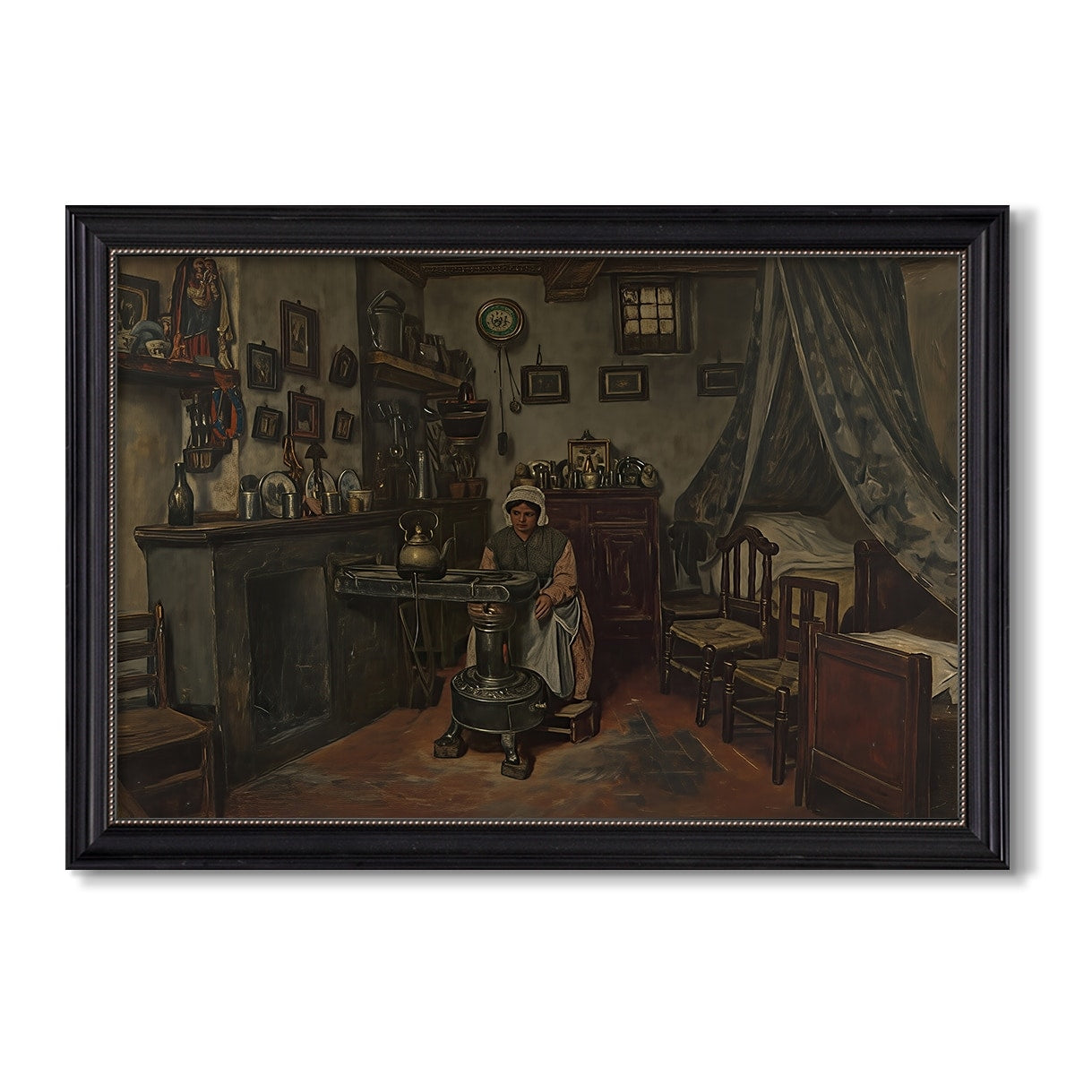 Interior C 1865 1870 Henri De Braekeleer Custom Framed Canvas