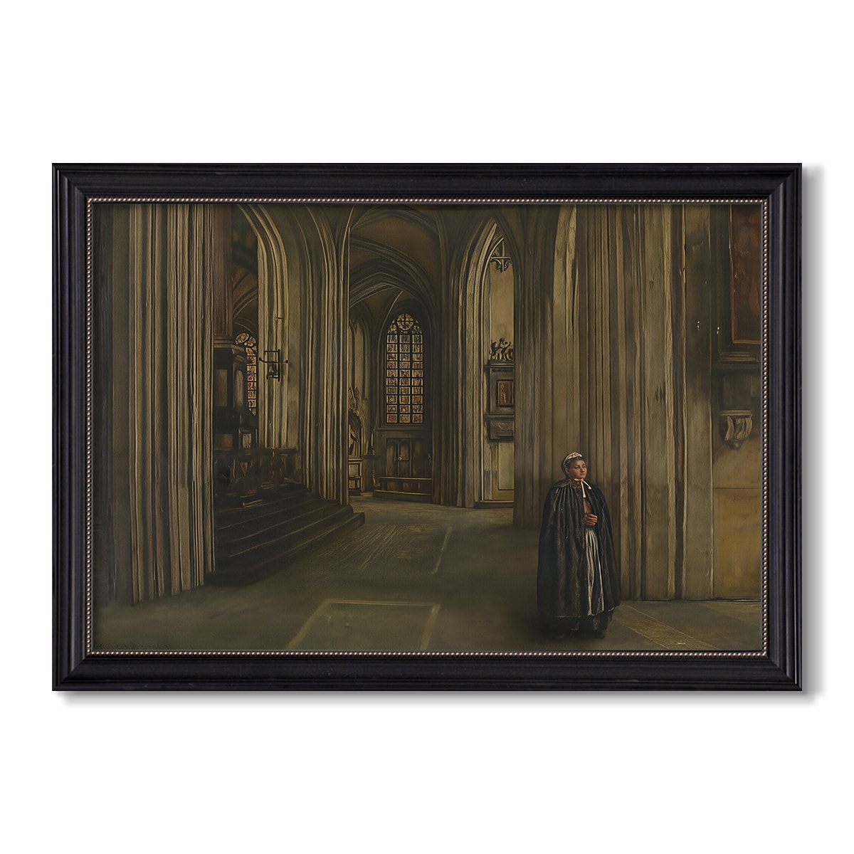 Interior Of A Church 1871 Henri De Braekeleer Custom Framed Canvas
