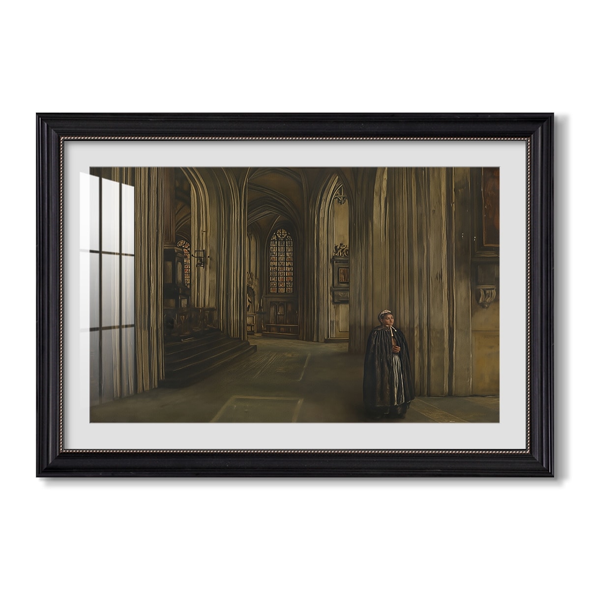 Interior Of A Church 1871 Henri De Braekeleer Custom Framed Print