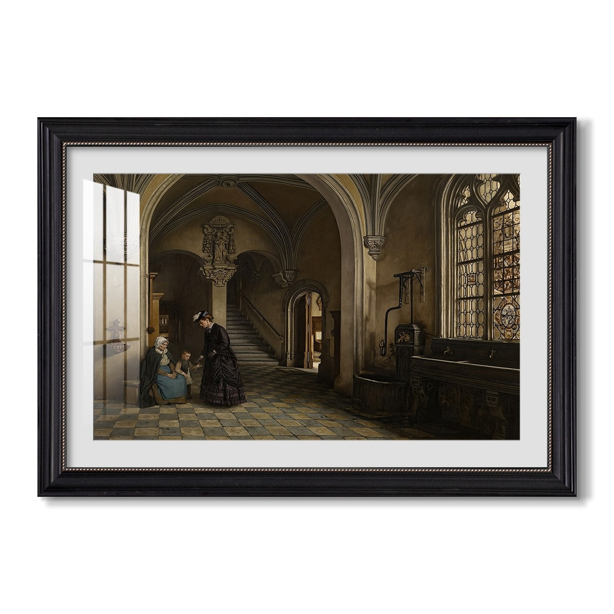 Interior Of The Church C 1865 1869 Henri De Braekeleer Custom Framed Print