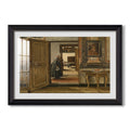 Interior Of The Terninck 1884 Henri De Braekeleer Custom Framed Print