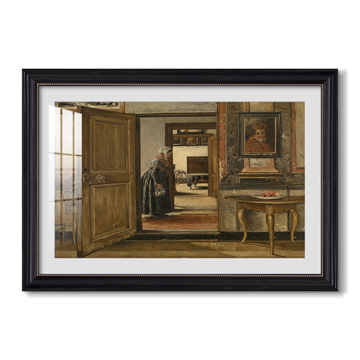 Interior Of The Terninck 1884 Henri De Braekeleer Custom Framed Print