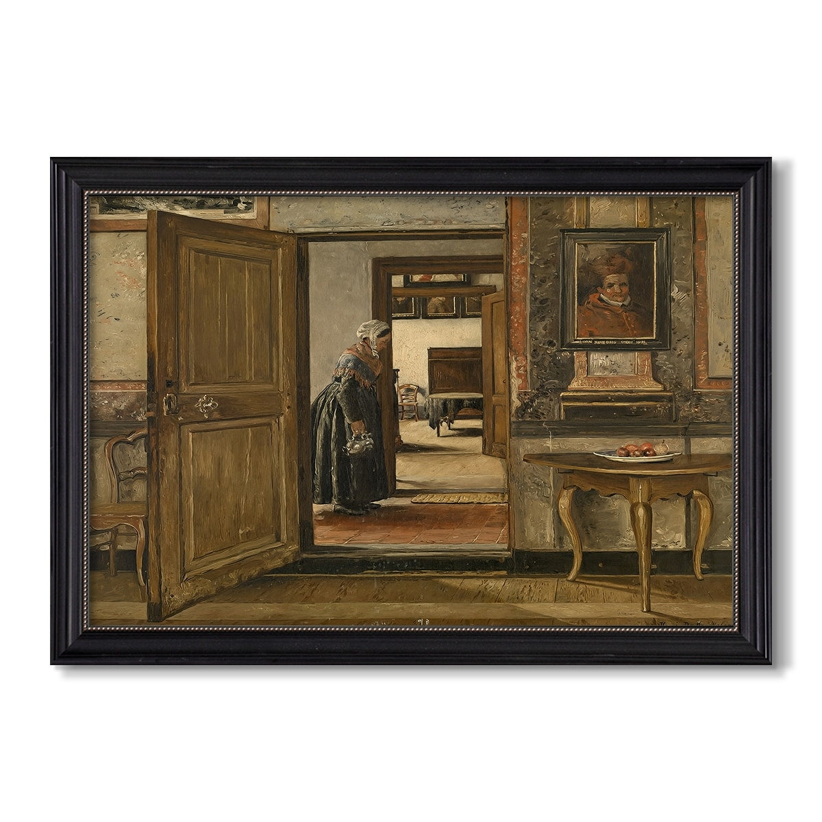 Interior Of The Terninck Institution In Antwerp 1884 Henri De Braekeleer Custom Framed Canvas
