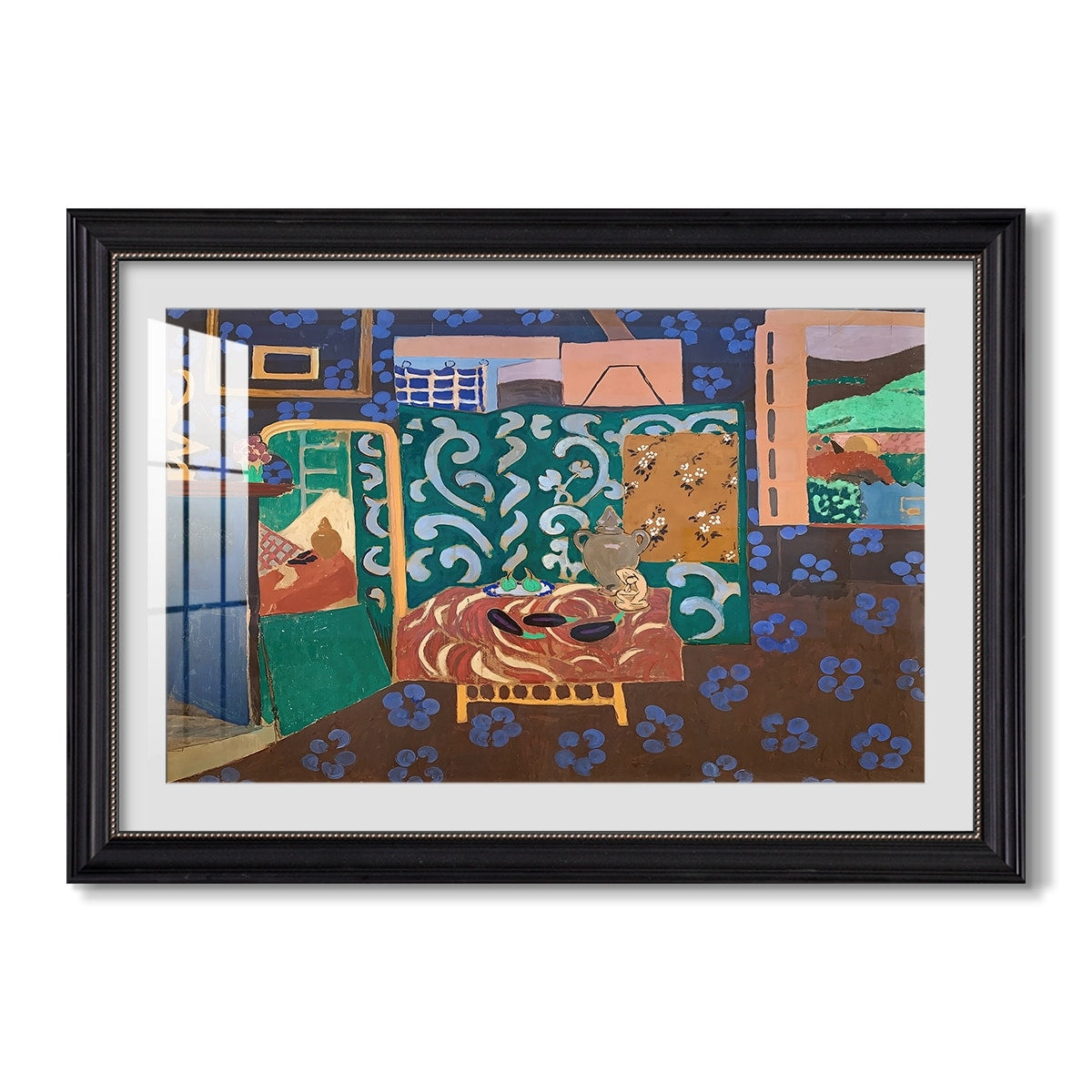 Interior With Eggplants 1911 Henri Matisse Custom Framed Print