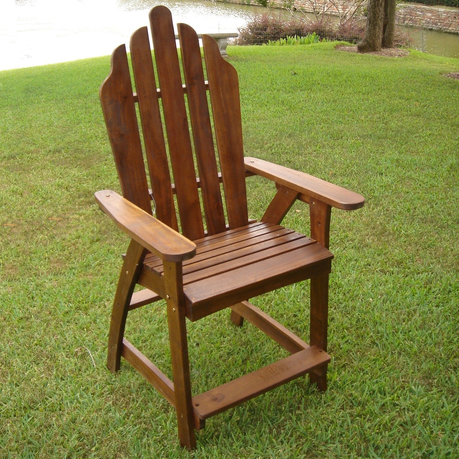 International Caravan Highland Adirondack Bar Chairs Set Of 2