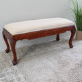 International Caravan Windsor Carved Vanity Bench