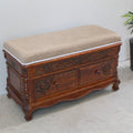 International Caravan Windsor Carved Storage Bench