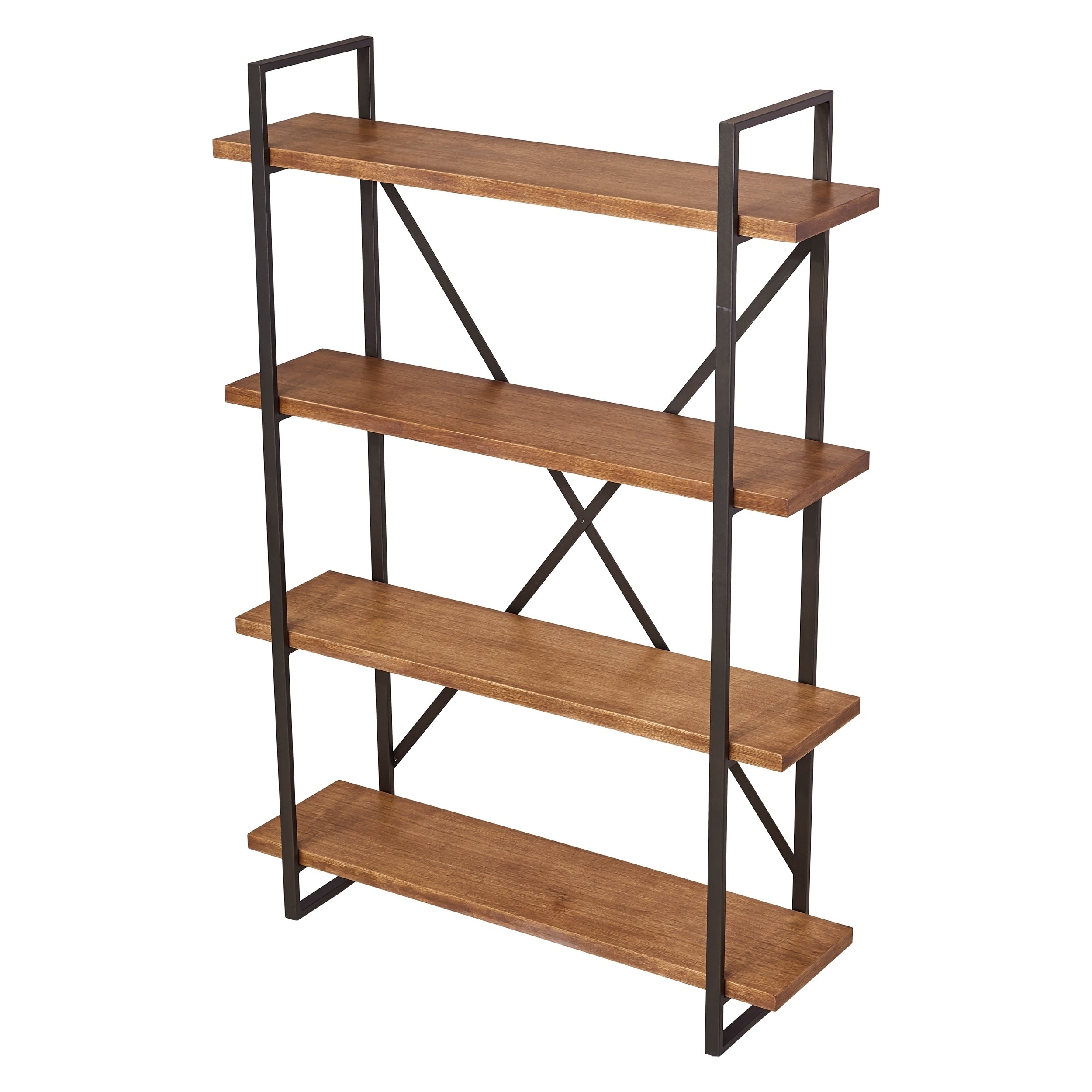 International Caravan Hamburg 4 Tier Contemporary Book Shelf