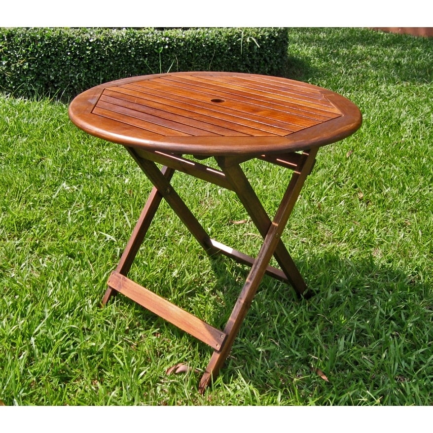 International Caravan Highland 32 Inch Patio Folding Table