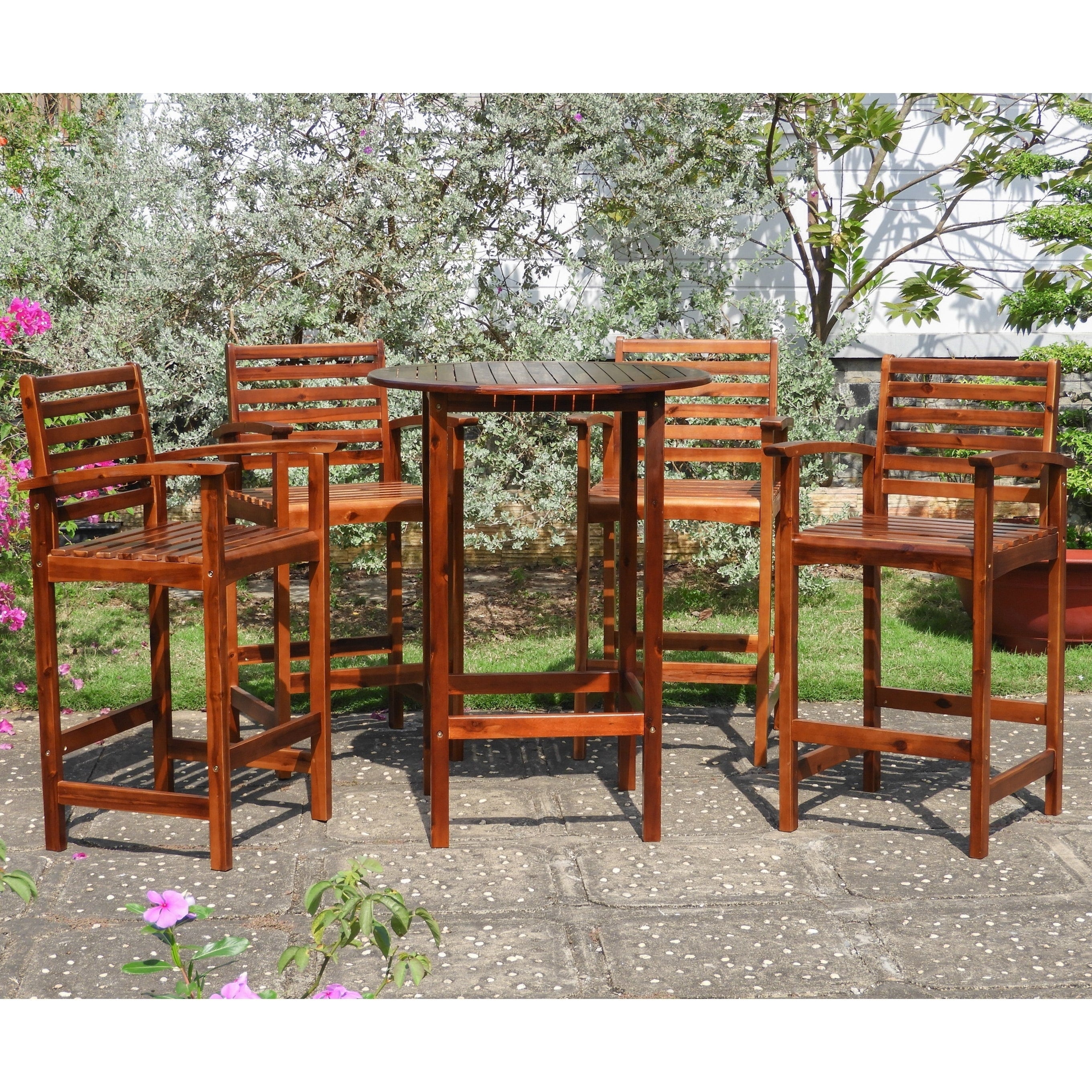 International Caravan Highland 5 Peice Bar Height Dining Set