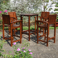 International Caravan Highland 5 Piece Bar Height Bistro Set