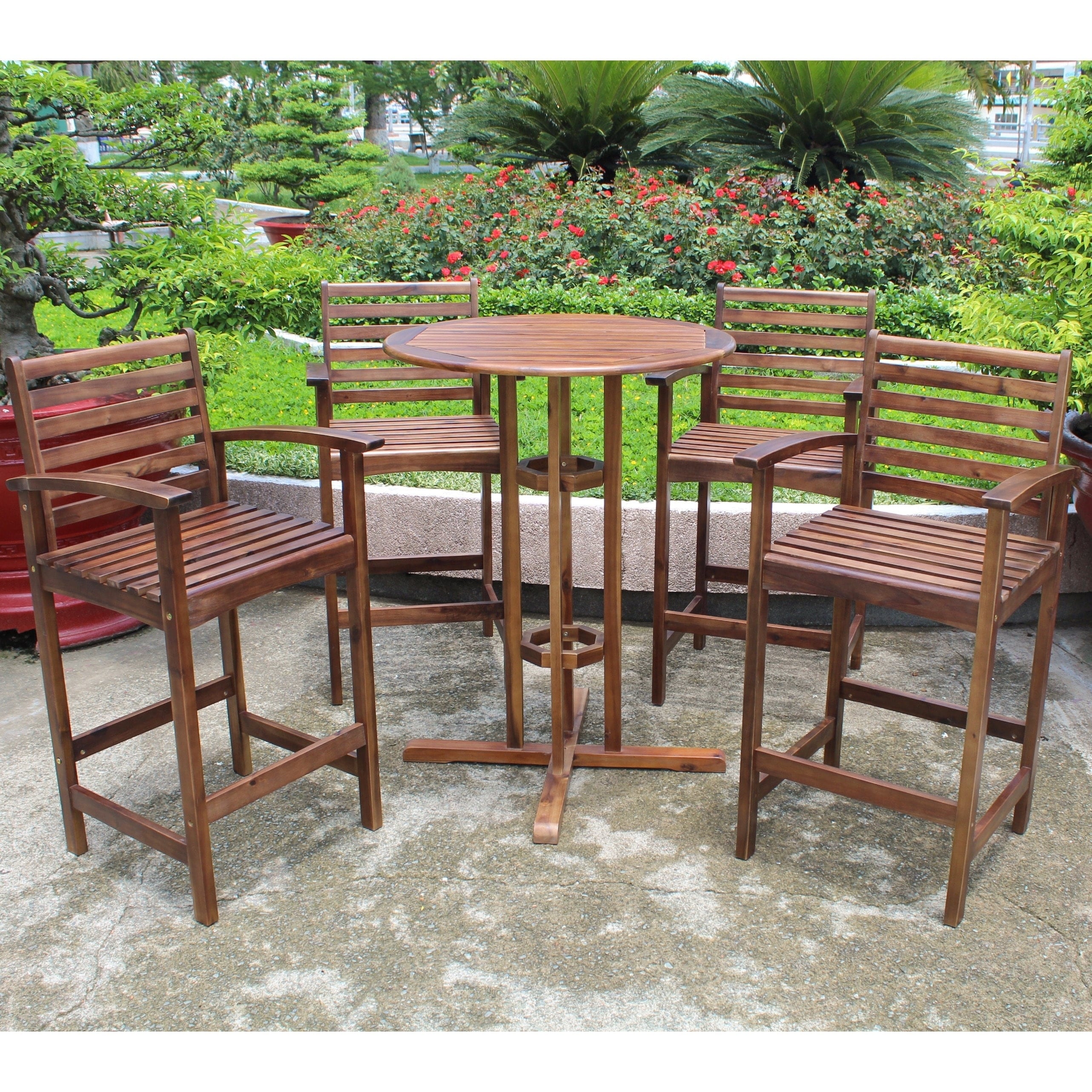 International Caravan Highland 5 Piece Bar Height Dining Set