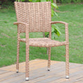 International Caravan Ibiza Aluminum Outdoor Wicker Dining Chair