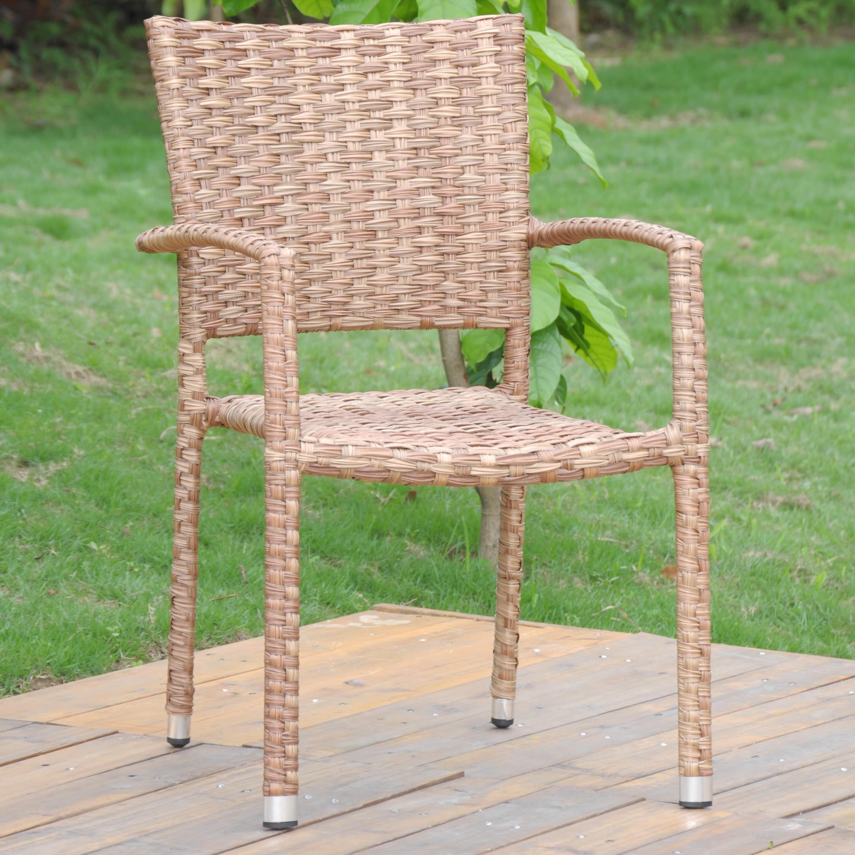 International Caravan Ibiza Aluminum Outdoor Wicker Dining Chair