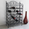 International Caravan Iron 24 Bottle Wine Rack With Shelf